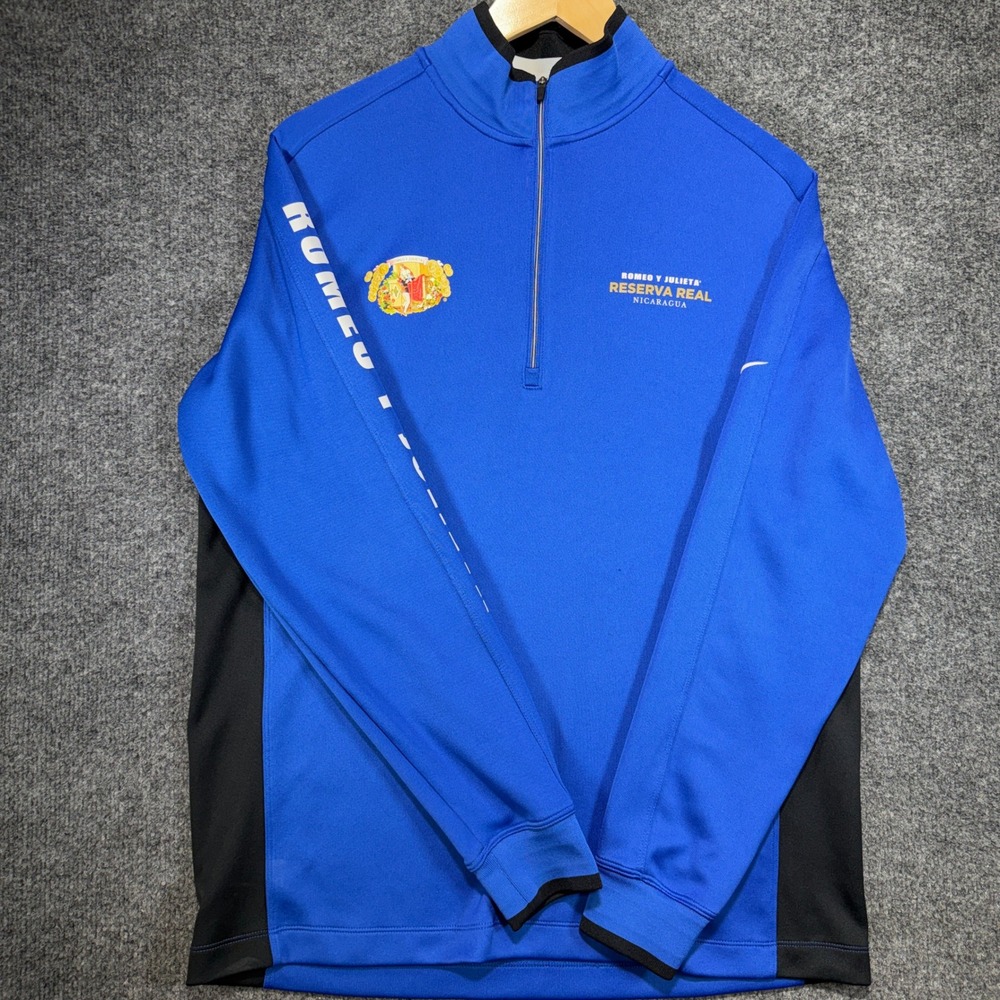 Nike Dri-FIT Romeo y Julieta Reserva Real Pullover Mens Medium Blue 1/4 Zip Logo